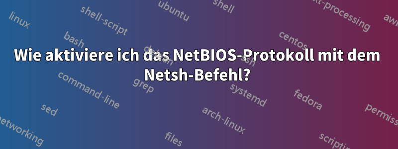 Wie aktiviere ich das NetBIOS-Protokoll mit dem Netsh-Befehl?