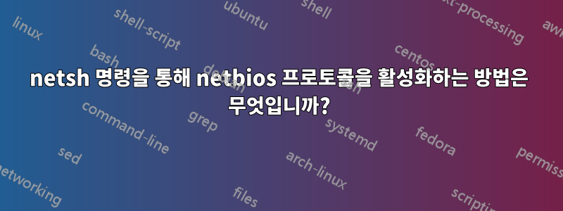 netsh 명령을 통해 netbios 프로토콜을 활성화하는 방법은 무엇입니까?