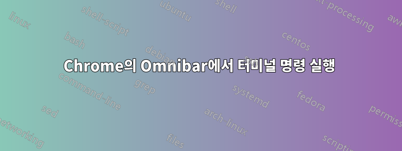 Chrome의 Omnibar에서 터미널 명령 실행