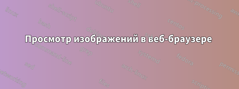 Просмотр изображений в веб-браузере