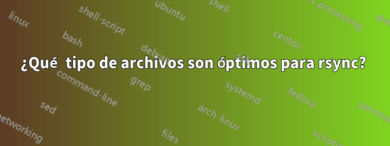 ¿Qué tipo de archivos son óptimos para rsync?