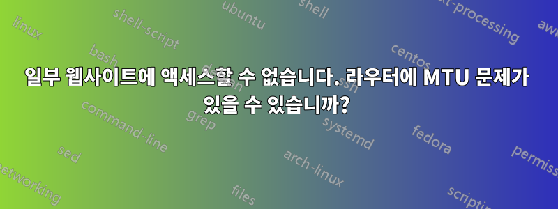 일부 웹사이트에 액세스할 수 없습니다. 라우터에 MTU 문제가 있을 수 있습니까?