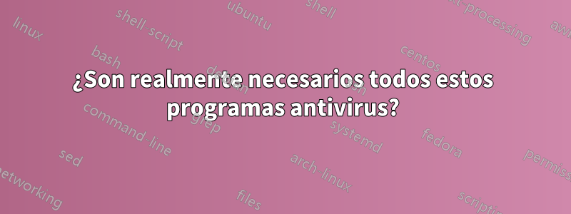 ¿Son realmente necesarios todos estos programas antivirus?