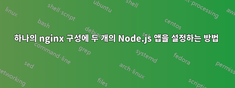 하나의 nginx 구성에 두 개의 Node.js 앱을 설정하는 방법