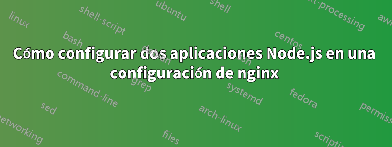 Cómo configurar dos aplicaciones Node.js en una configuración de nginx