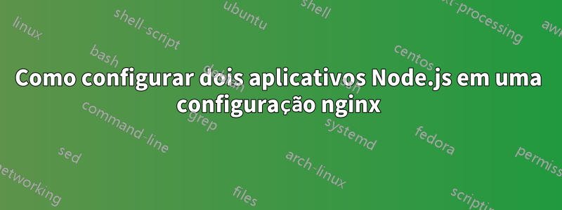 Como configurar dois aplicativos Node.js em uma configuração nginx