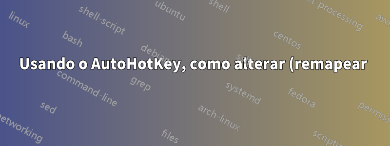 Usando o AutoHotKey, como alterar (remapear) uma tecla do teclado para executar um arquivo?