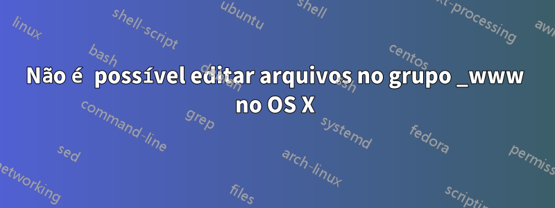 Não é possível editar arquivos no grupo _www no OS X