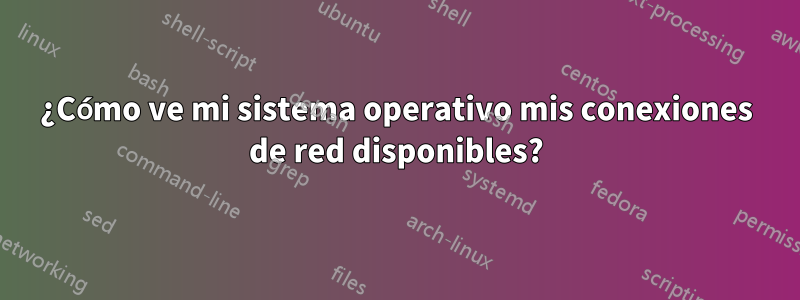 ¿Cómo ve mi sistema operativo mis conexiones de red disponibles?