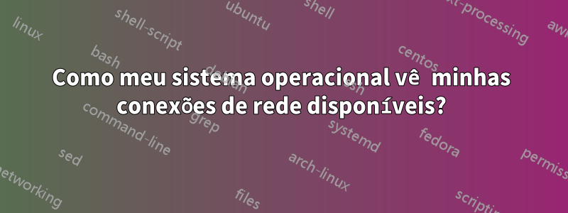 Como meu sistema operacional vê minhas conexões de rede disponíveis?