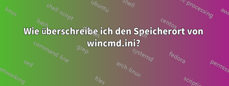 Wie überschreibe ich den Speicherort von wincmd.ini?