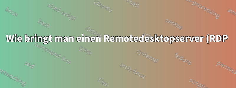 Wie bringt man einen Remotedesktopserver (RDP) dazu, automatisch per SSH eine Verbindung zu einem Verbindungsclient herzustellen?