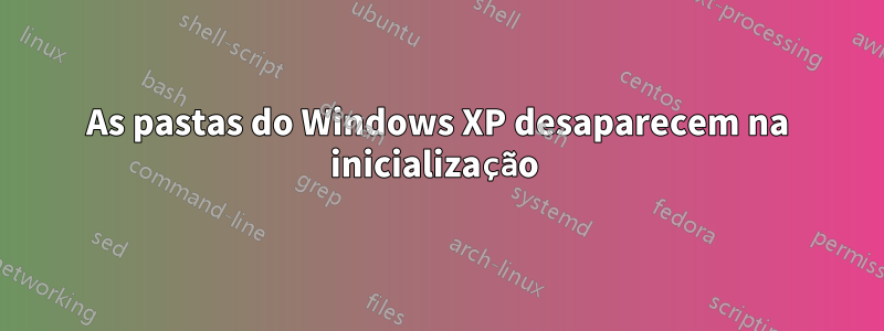 As pastas do Windows XP desaparecem na inicialização 