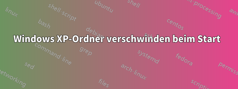 Windows XP-Ordner verschwinden beim Start 