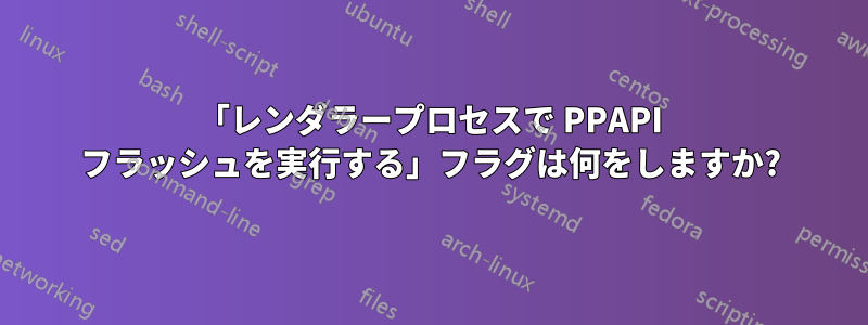 「レンダラープロセスで PPAPI フラッシュを実行する」フラグは何をしますか?