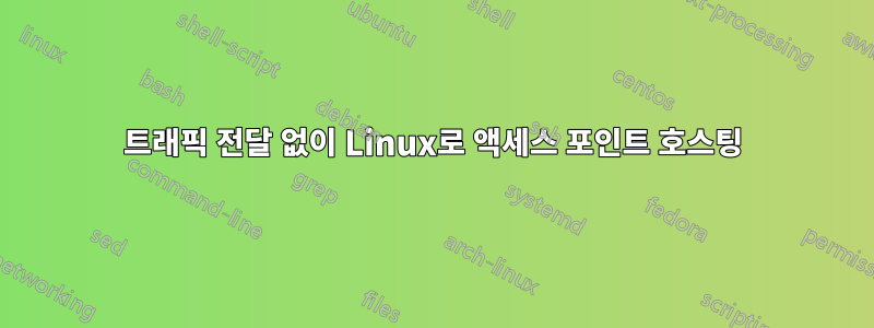 트래픽 전달 없이 Linux로 액세스 포인트 호스팅