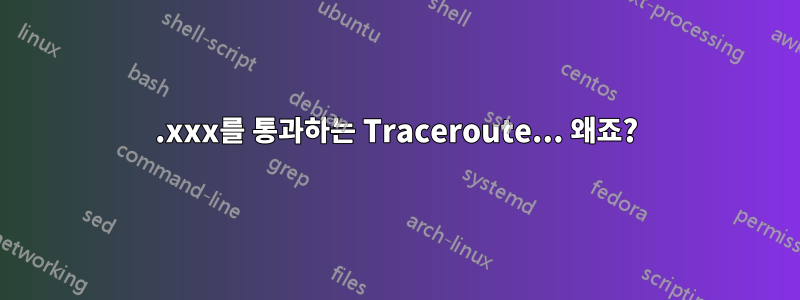 10.xxx를 통과하는 Traceroute... 왜죠?