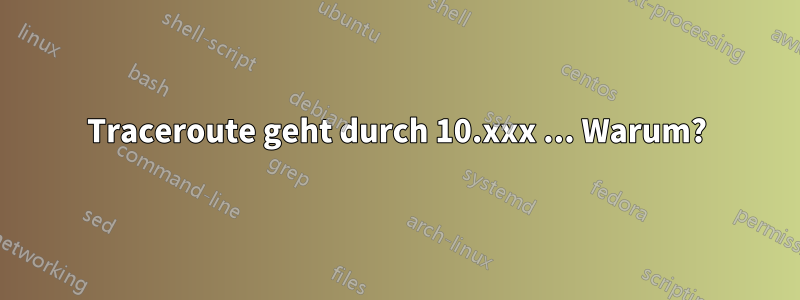 Traceroute geht durch 10.xxx ... Warum?