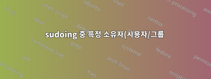 sudoing 중 특정 소유자(사용자/그룹)로 파일 및 디렉터리 생성