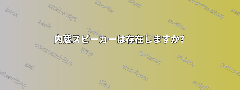 内蔵スピーカーは存在しますか?