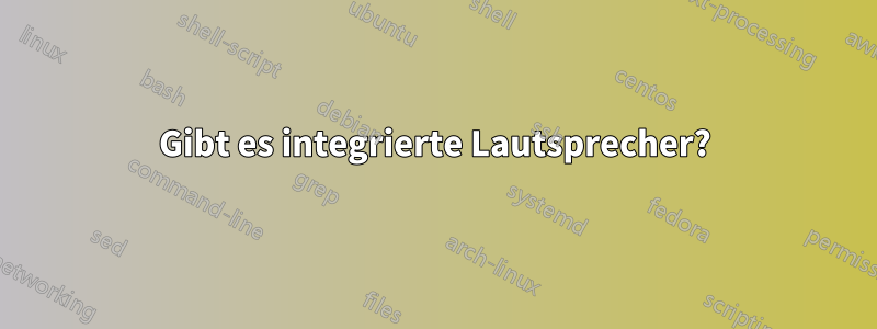 Gibt es integrierte Lautsprecher?