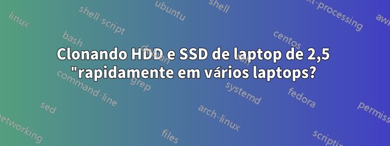 Clonando HDD e SSD de laptop de 2,5 "rapidamente em vários laptops?