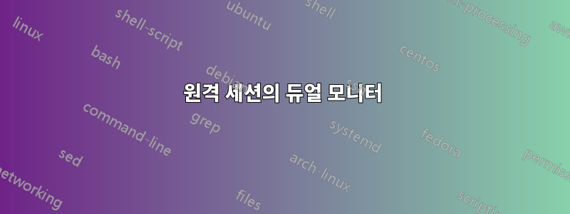 원격 세션의 듀얼 모니터