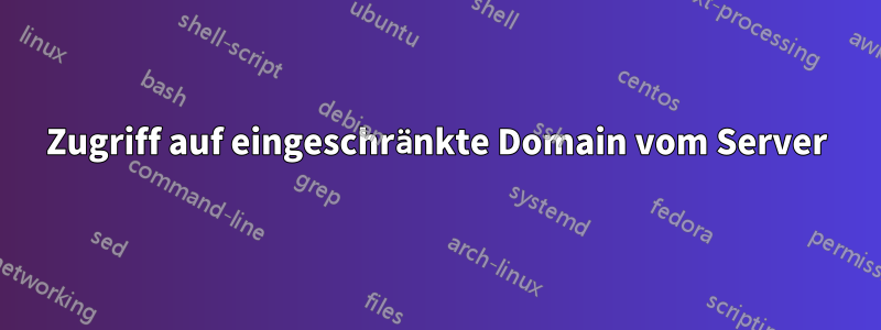 Zugriff auf eingeschränkte Domain vom Server
