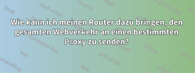 Wie kann ich meinen Router dazu bringen, den gesamten Webverkehr an einen bestimmten Proxy zu senden?