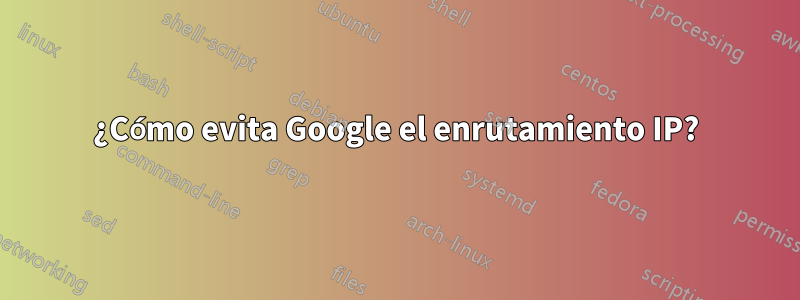 ¿Cómo evita Google el enrutamiento IP?
