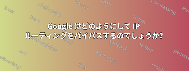 Google はどのようにして IP ルーティングをバイパスするのでしょうか?