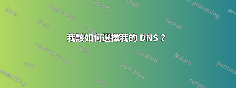 我該如何選擇我的 DNS？