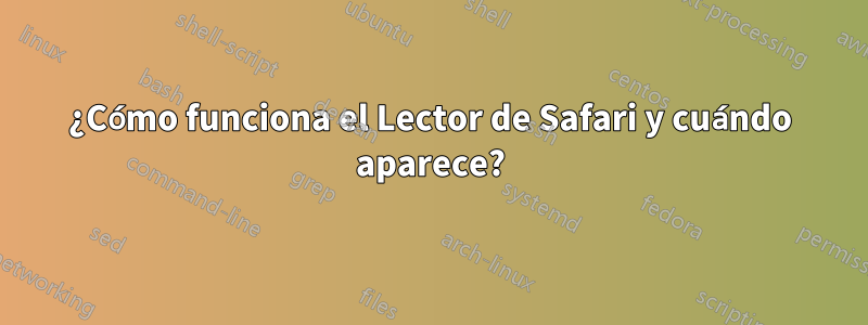 ¿Cómo funciona el Lector de Safari y cuándo aparece?