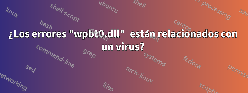 ¿Los errores "wpbt0.dll" están relacionados con un virus?