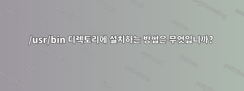 /usr/bin 디렉토리에 설치하는 방법은 무엇입니까?