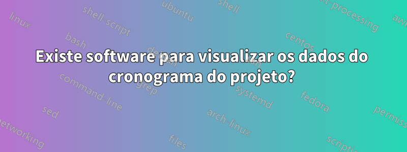 Existe software para visualizar os dados do cronograma do projeto?