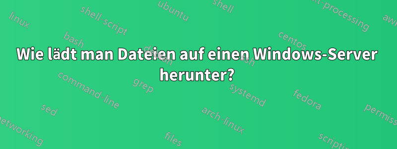 Wie lädt man Dateien auf einen Windows-Server herunter?