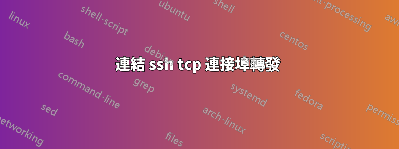 連結 ssh tcp 連接埠轉發