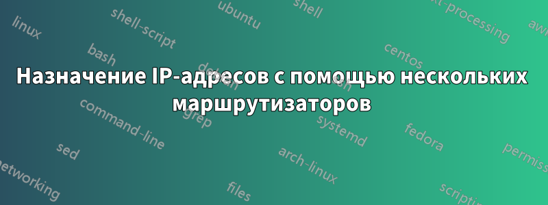 Назначение IP-адресов с помощью нескольких маршрутизаторов