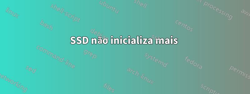 SSD não inicializa mais