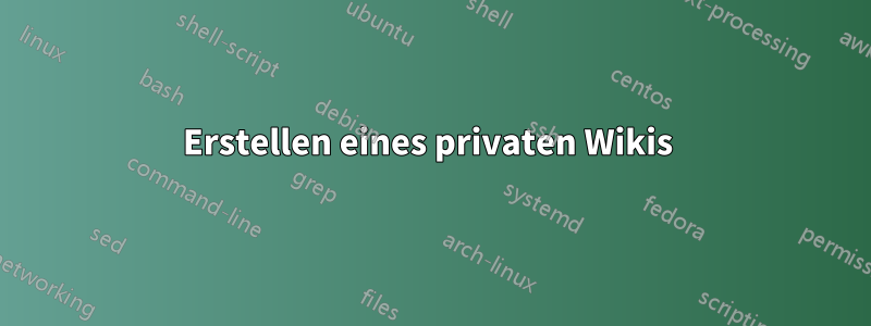 Erstellen eines privaten Wikis 