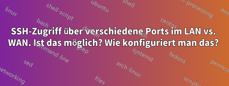 SSH-Zugriff über verschiedene Ports im LAN vs. WAN. Ist das möglich? Wie konfiguriert man das?