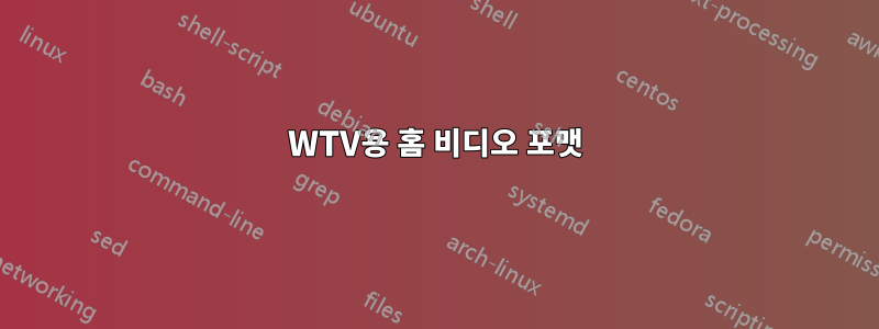 WTV용 홈 비디오 포맷