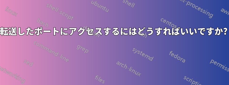 転送したポートにアクセスするにはどうすればいいですか? 