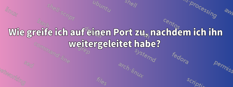 Wie greife ich auf einen Port zu, nachdem ich ihn weitergeleitet habe? 