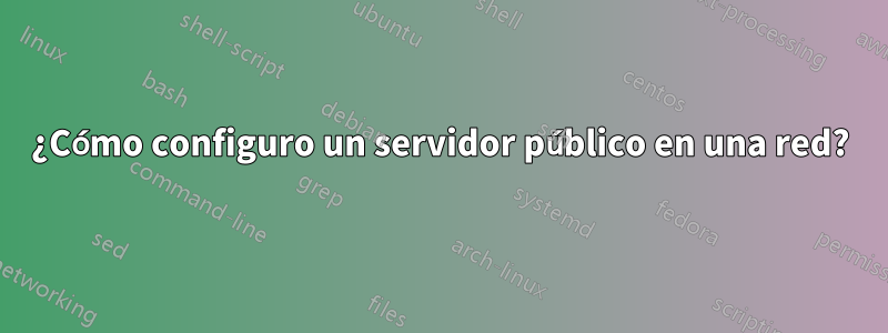 ¿Cómo configuro un servidor público en una red?