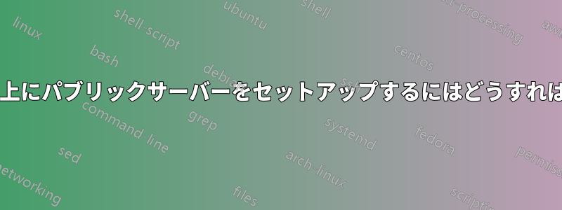 ネットワーク上にパブリックサーバーをセットアップするにはどうすればよいですか?