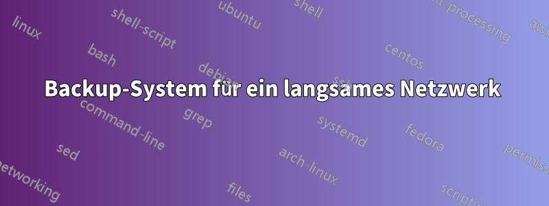 Backup-System für ein langsames Netzwerk