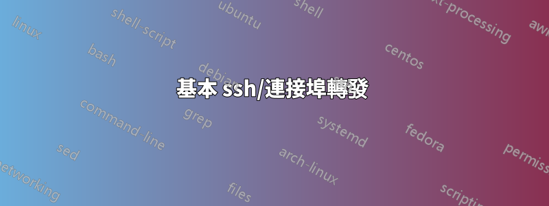 基本 ssh/連接埠轉發