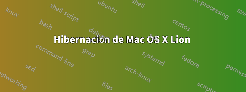 Hibernación de Mac OS X Lion